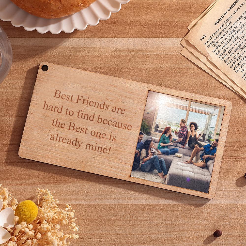 Custom Photo Engraved Plaque Best Friend Wooden Plaque Gift for Friend