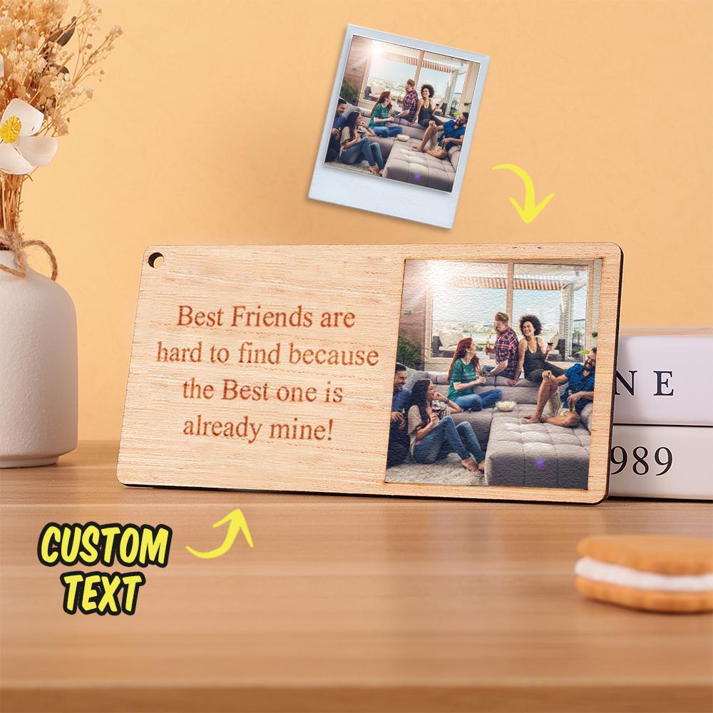Custom Photo Engraved Plaque Best Friend Wooden Plaque Gift for Friend