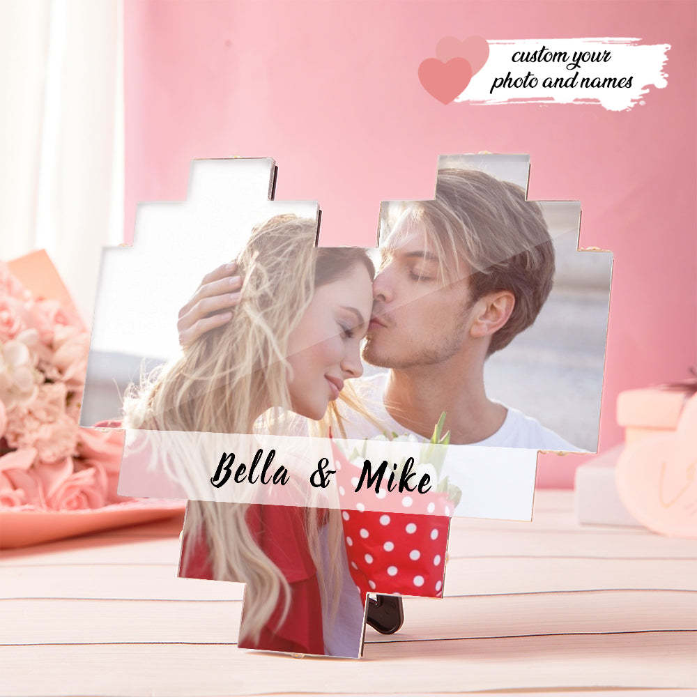 Personalized Photo Collage Photo Light Wall Lamp Valentine Gift Acrylic Photo Board for Wife -