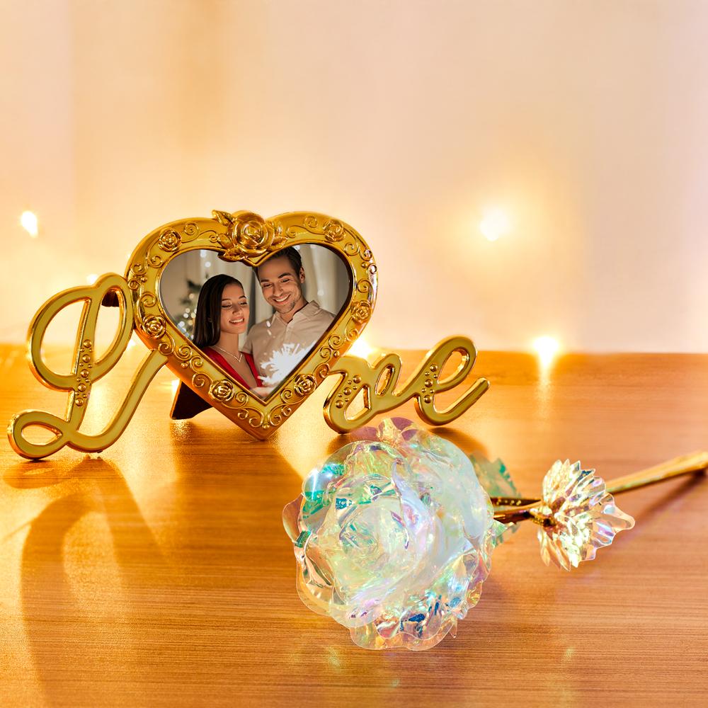 Galaxy Flower Rose with Your Photo Base