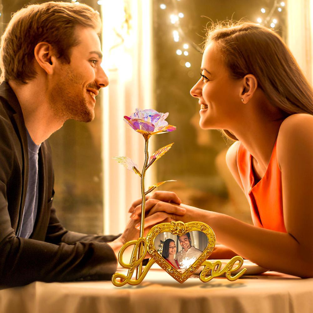 Galaxy Flower Rose with Your Photo Base