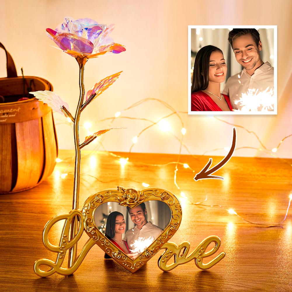 Galaxy Flower Rose with Your Photo Base