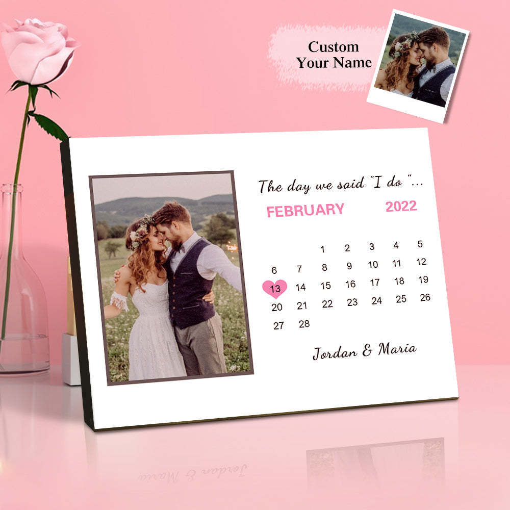 Personalized Wedding Picture Frame Custom Anniversary Photo Frame Wedding Gift - 