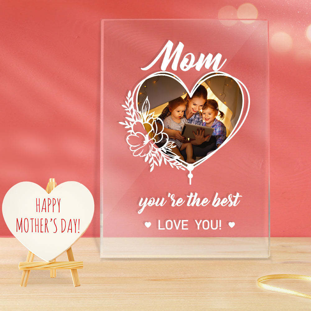 Personalized Your Photo Acrylic Night Light Gift for Mum - 