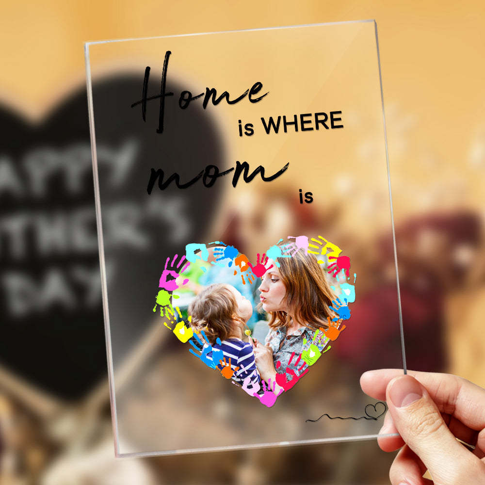 Custom Photo Handprint Lamp Gift for Mom -