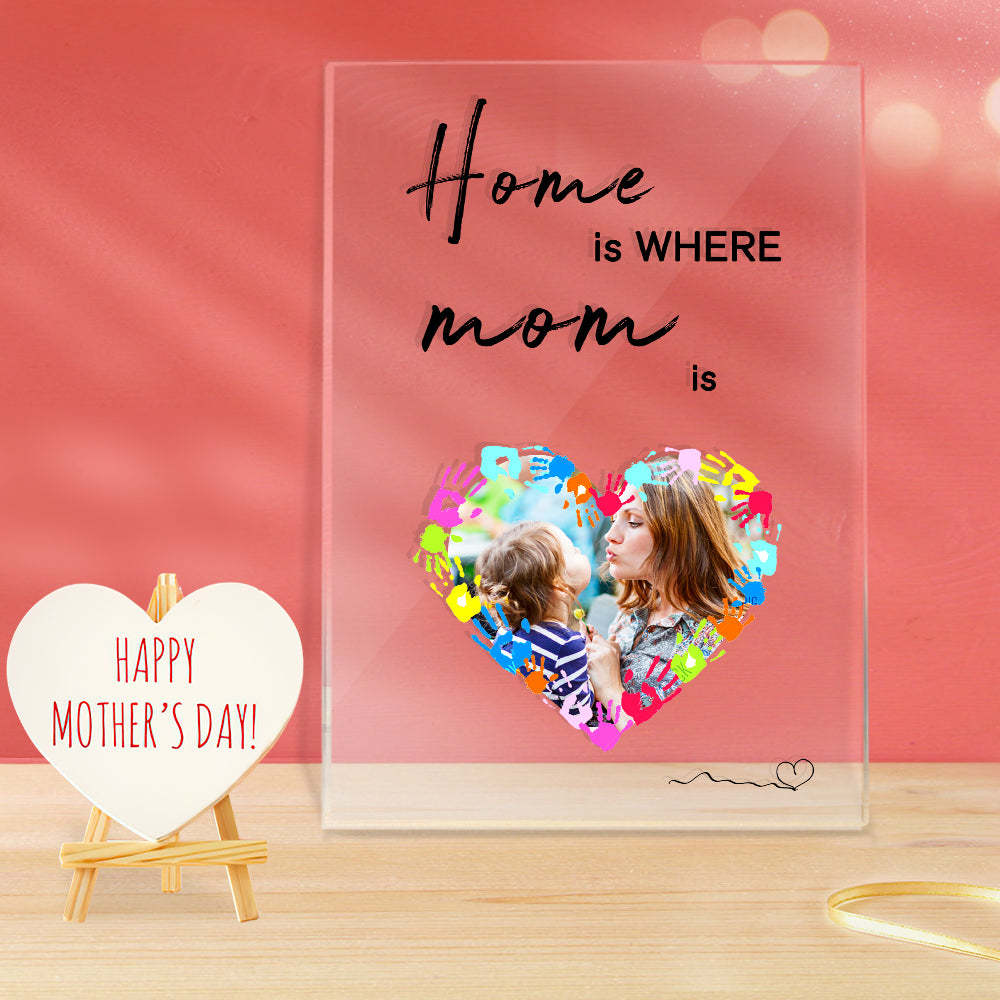Custom Photo Handprint Lamp Gift for Mom -