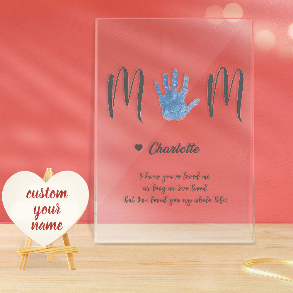 Personalized Name Handprint Night Light Gift for Mum -