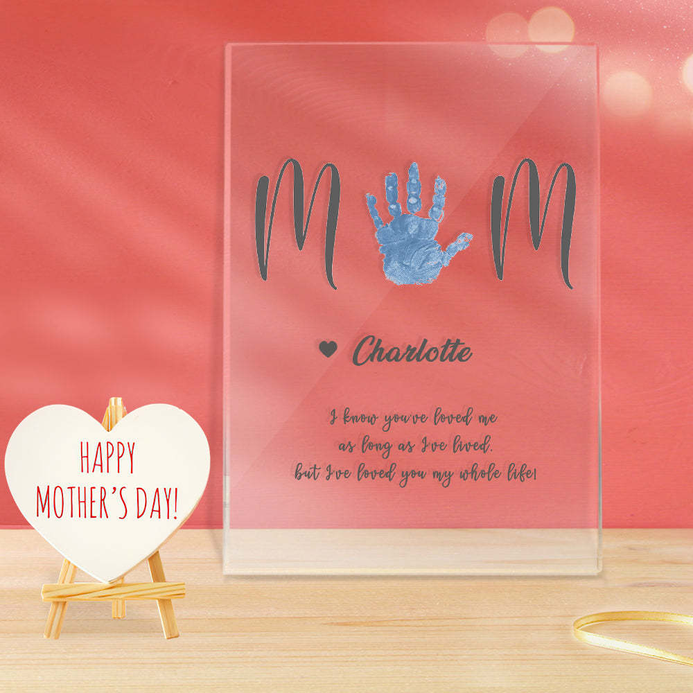 Personalized Name Handprint Night Light Gift for Mum -