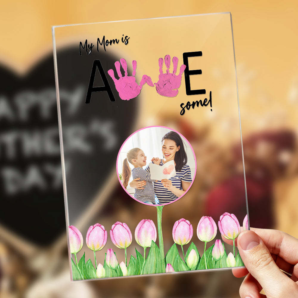 Personalized Photo Handprint Night Light Mother's Day Gift -