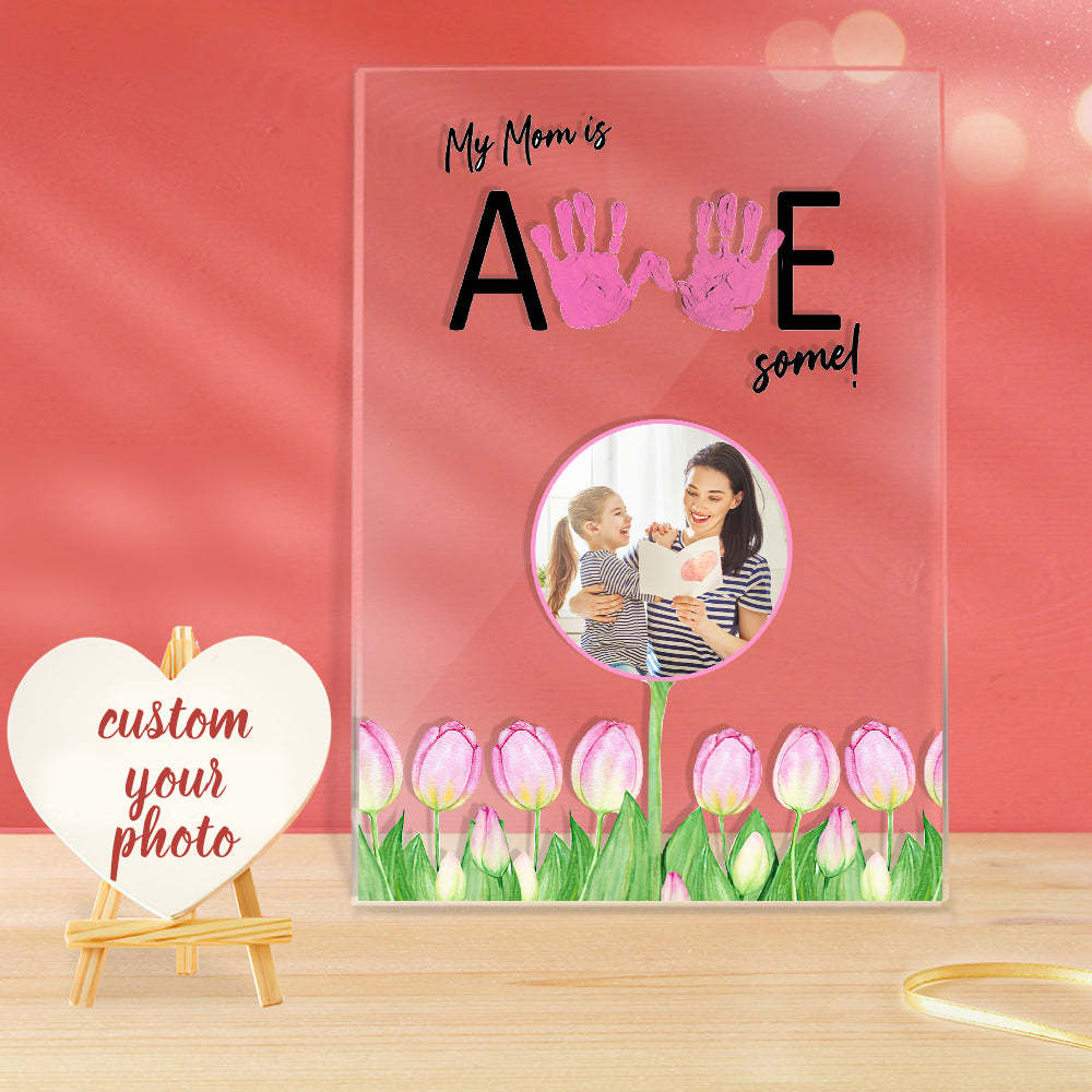 Personalized Photo Handprint Night Light Mother's Day Gift -