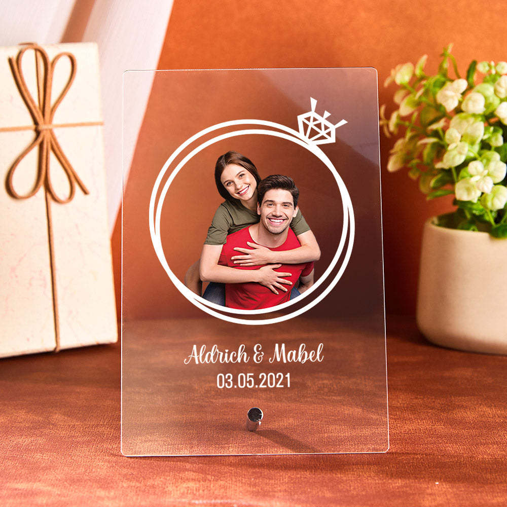 Photo Gifts Personalized Lamp Wedding Gift Custom Photo Led Lights Gift for Him Gift Custom 3D Led Lamp Acrylic Night Light -