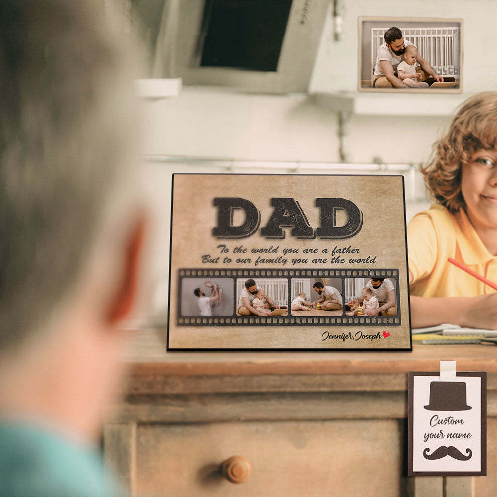Custom Desktop Picture Frame Personalized Film Frame Father's Day Gift for Dad - soufeelus