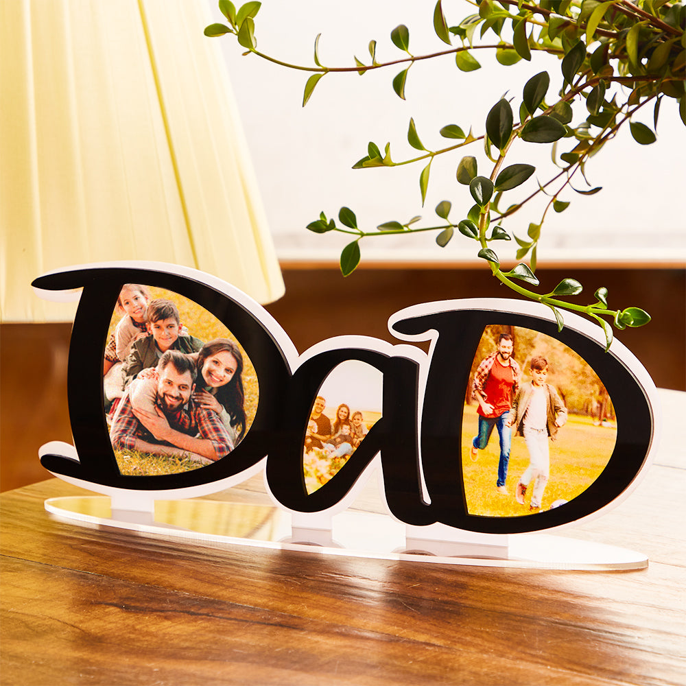 Custom Photo Frame Dad Photo Holder Father's Day Gift for Him - soufeelus