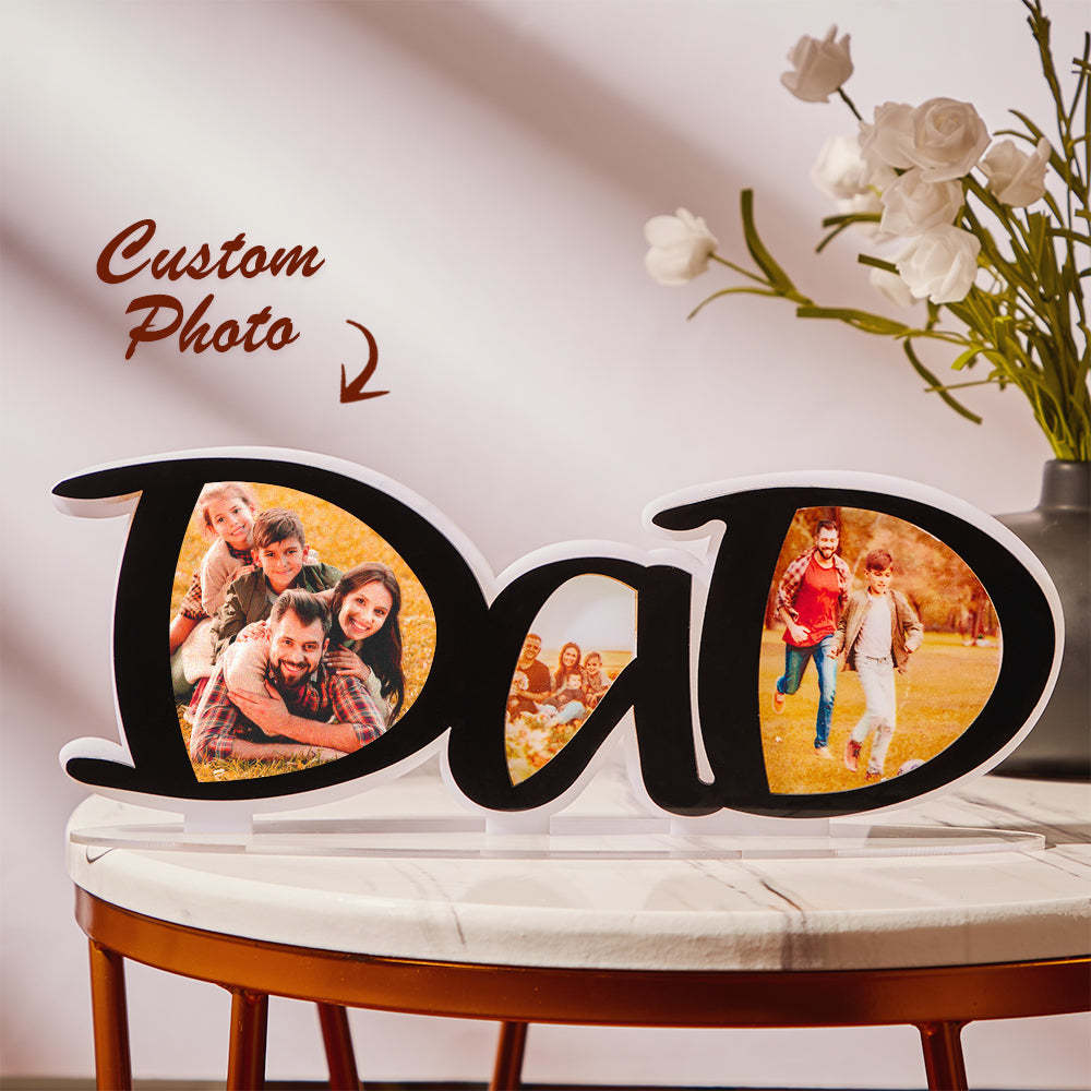 Custom Photo Frame Dad Photo Holder Father's Day Gift for Him - soufeelus