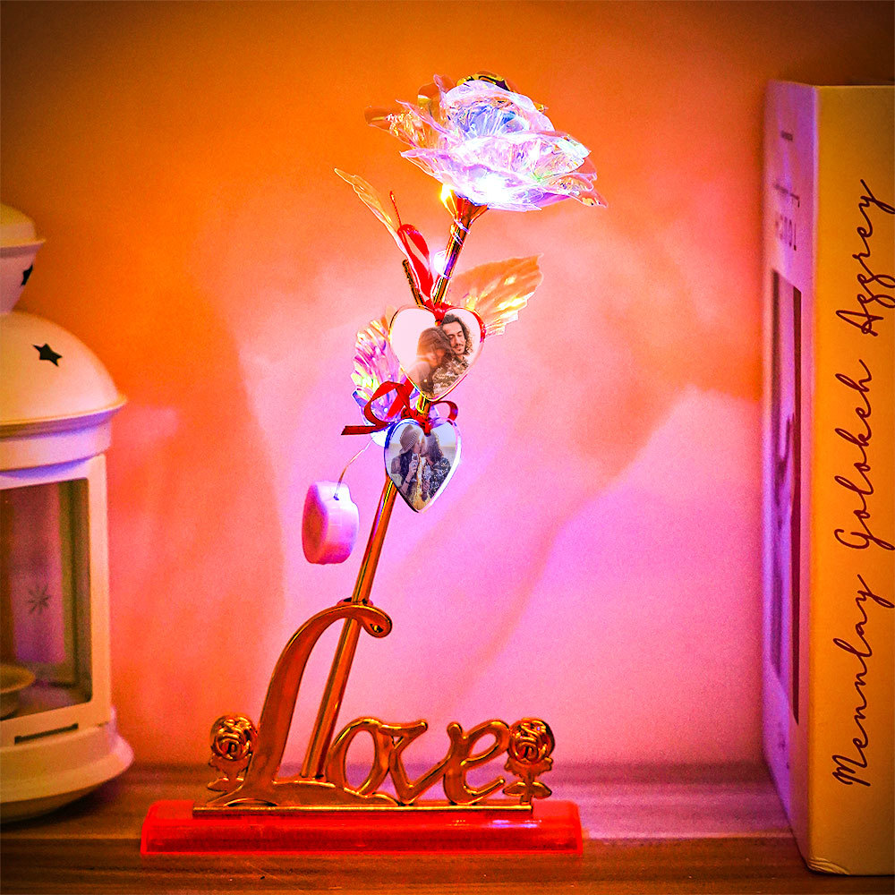 Custom Photo Rose Flower Artifical Galaxy Rose Creative Gift for Women - soufeelus