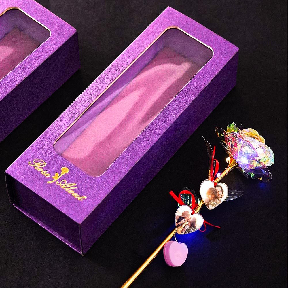 Custom Photo Rose Flower Artifical Galaxy Rose Creative Gift for Women - soufeelus