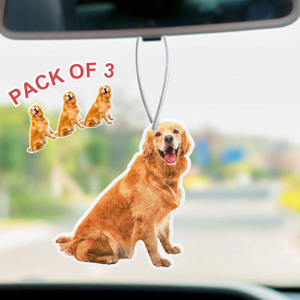 Custom Photo Car Air Freshener Rearview Mirror Ornament 3PCS Funny Air Freshener Gifts - soufeelus