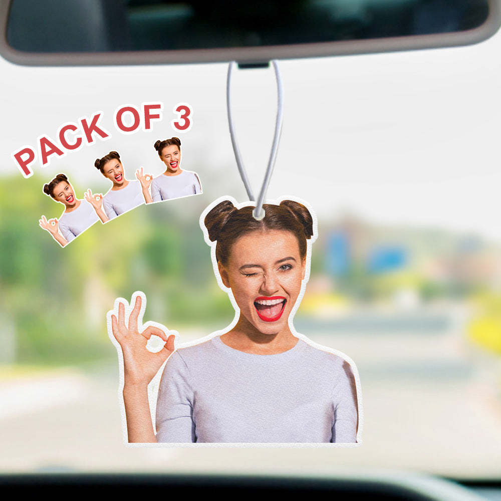 Custom Car Air Freshener Rearview Mirror Ornament Accessories 3PCS Air Freshener Gifts - soufeelus