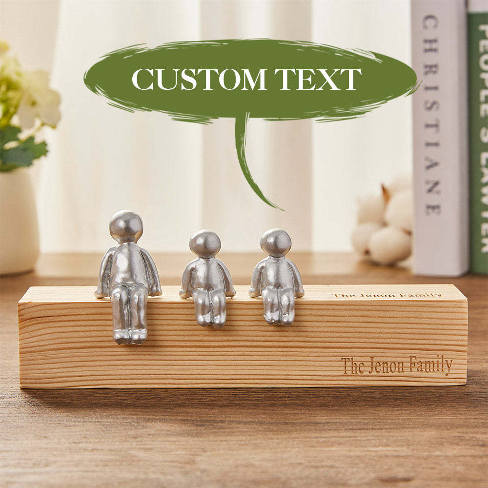 Custom Engraved Family Combination Metal Sculpture Figurines Anniversary Gift - soufeelus