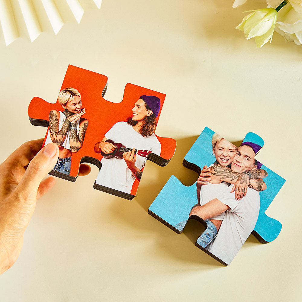Custom Photo Jigsaw Frame Decoration Personalized Picture Puzzle Piece  Desktop Decoration - soufeelus