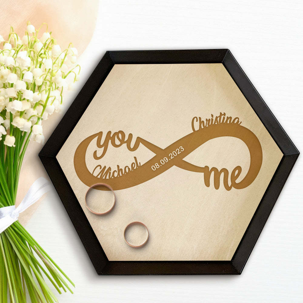Custom Wood Jewelry Tray Engagement Jewelry Ring Holder Dish Home Decor Gift - soufeelus