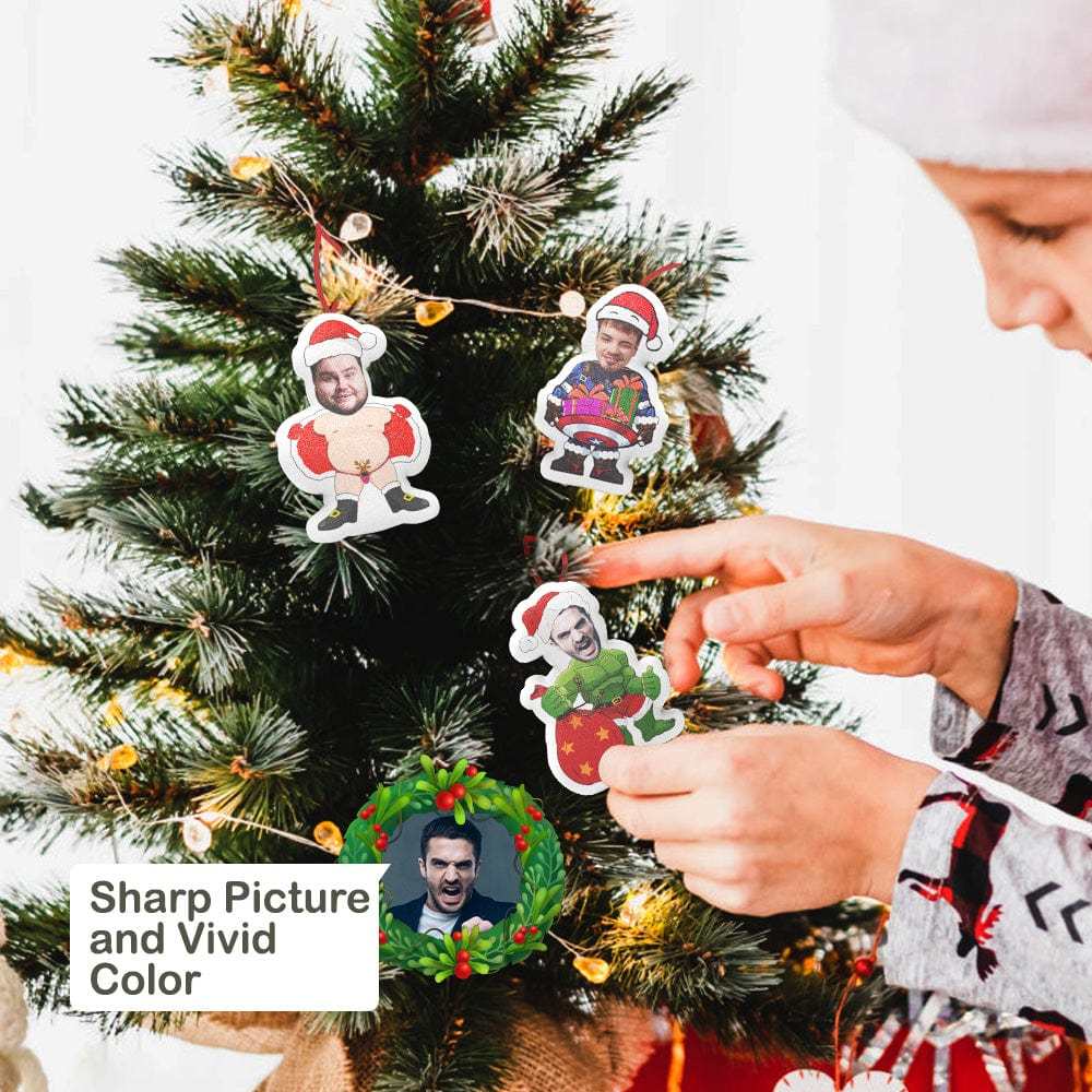 Xmas Suprise Gifts Christmas MiniMe Hanging Decorations Blind Box Custom Face Christmas Hanging Ornaments - soufeelus