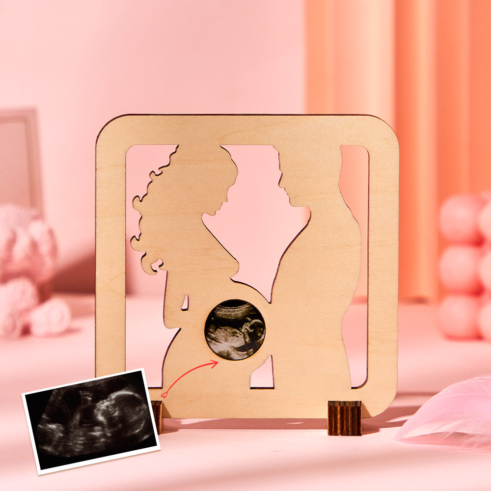 Custom Photo Ornaments Pregnant B-scan Commemorate Couple Gifts - soufeelus