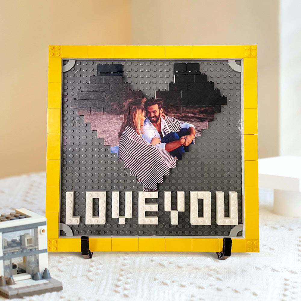 Personalized Photo Building Brick Puzzles Custom Building Block Picture Frame Unique Gifts for Lover - soufeelus