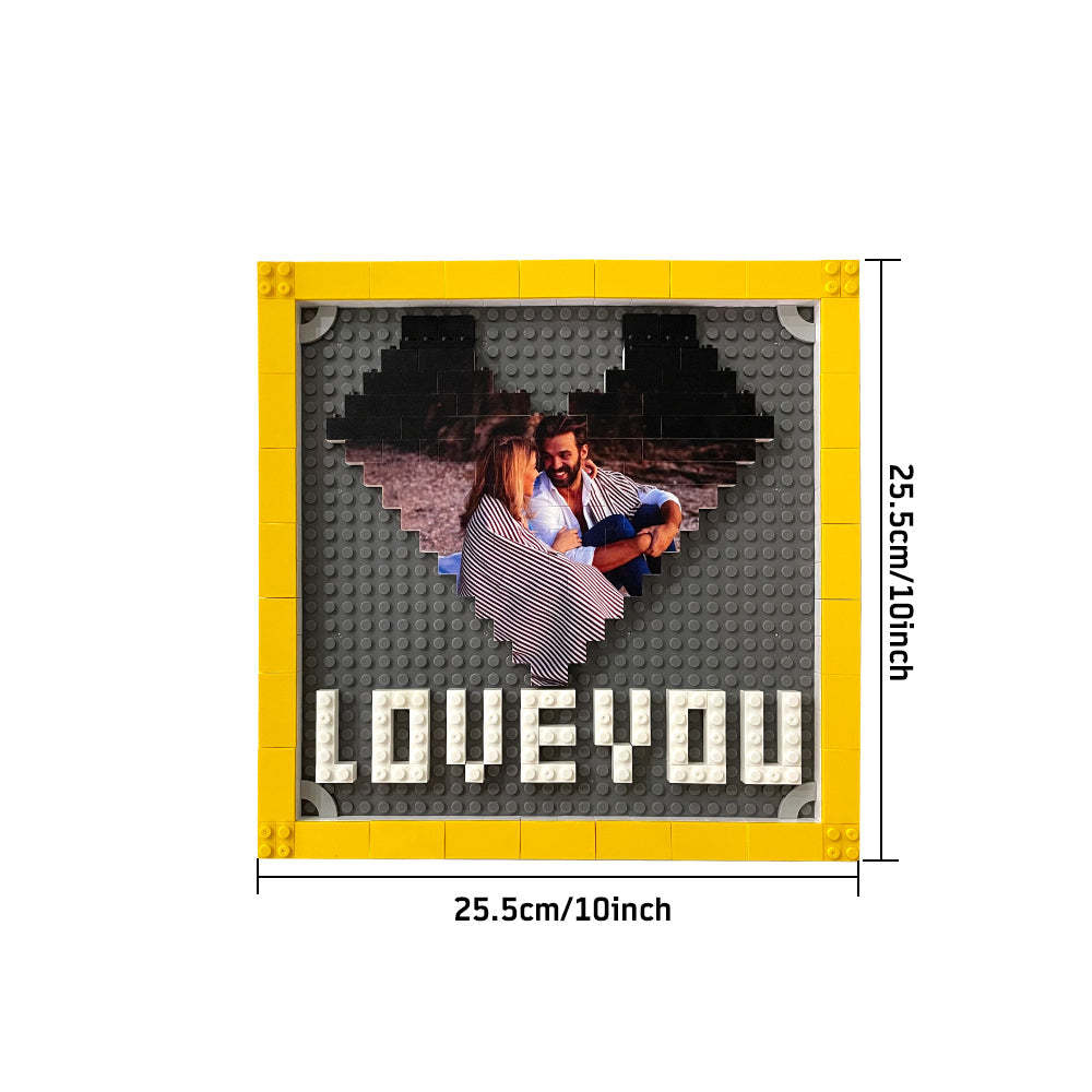 Personalized Photo Building Brick Puzzles Custom Building Block Picture Frame Unique Gifts for Lover - soufeelus