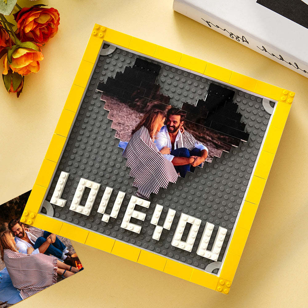 Personalized Photo Building Brick Puzzles Custom Building Block Picture Frame Unique Gifts for Lover - soufeelus