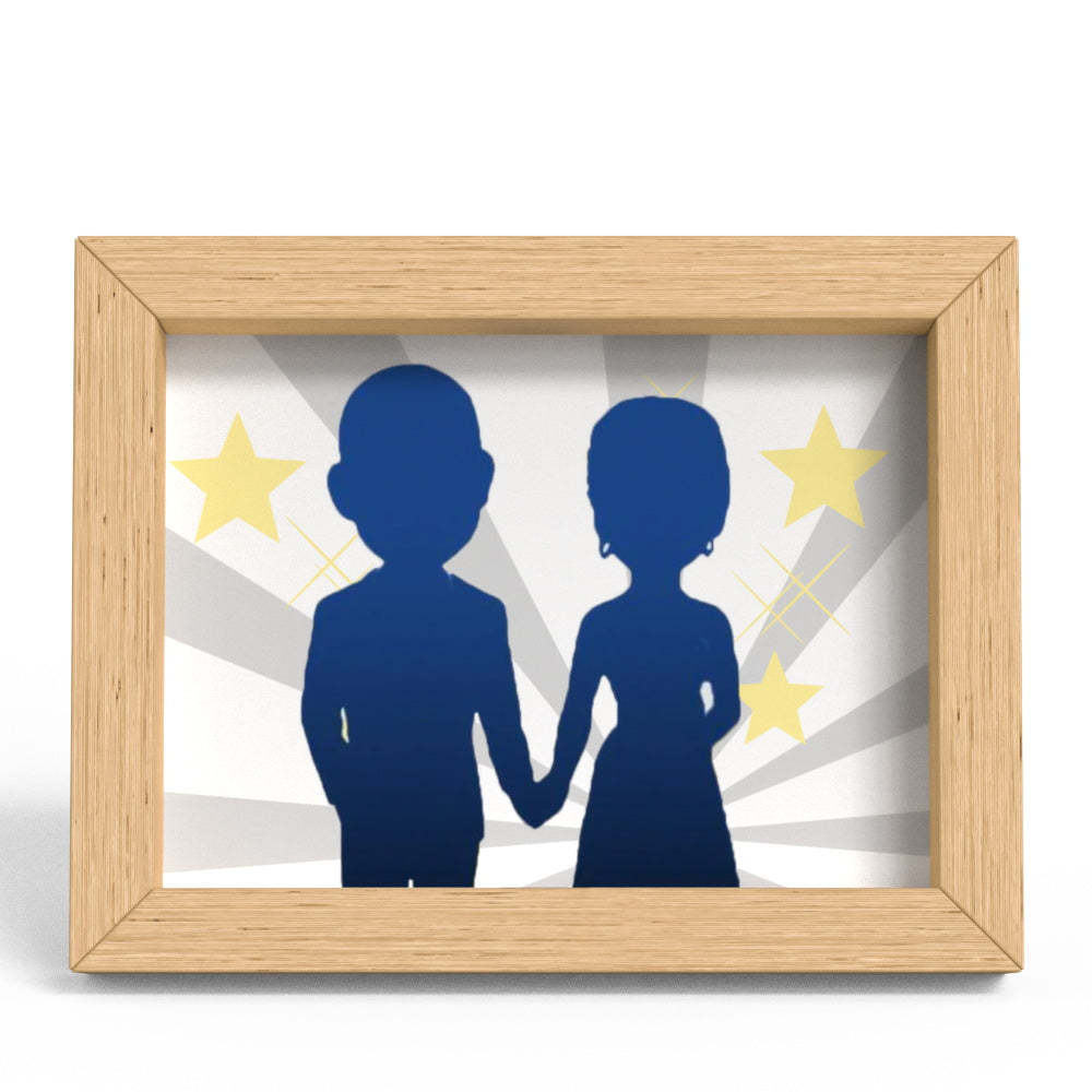 Upper Body Customizable 2 Person Custom Clay Figure Frame Gifts - soufeelus