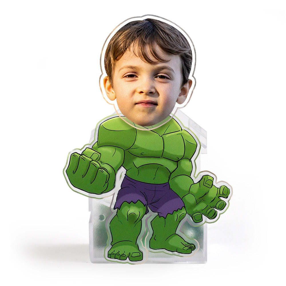 Custom Face Shaking Head Ornament Personalized Hulk Car Dashboard Decoration Home Desktop Ornament - soufeelus