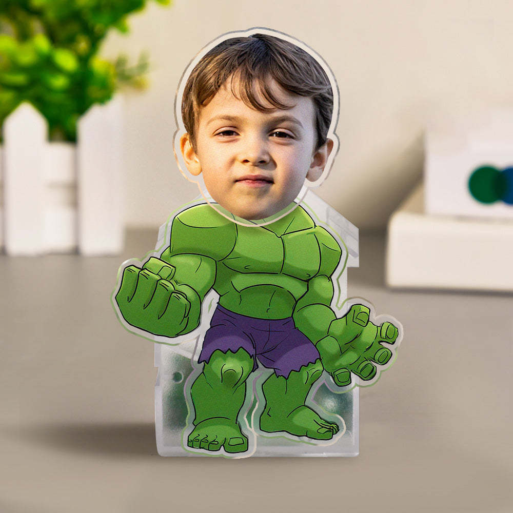 Custom Face Shaking Head Ornament Personalized Hulk Car Dashboard Decoration Home Desktop Ornament - soufeelus