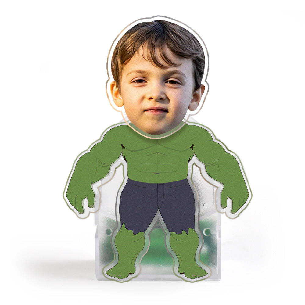 Custom Photo Shaking Head Ornament Personalized Hulk Car Dashboard Decoration Home Desktop Ornament - soufeelus