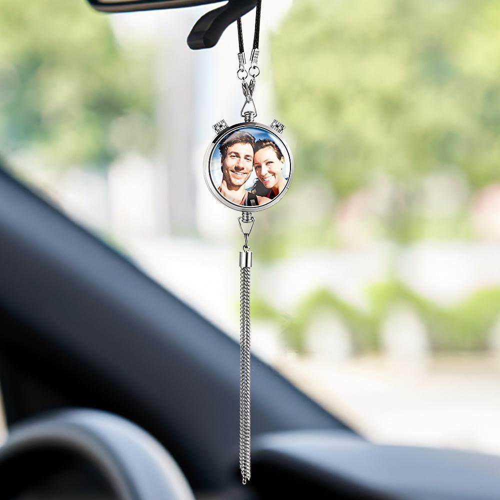 Custom Photo Air Freshener Perfume Box Pendant for Car Gift Personalized Hanging Air Freshener with Picture Text - soufeelus