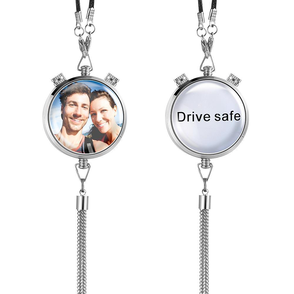 Custom Photo Air Freshener Perfume Box Pendant for Car Gift Personalized Hanging Air Freshener with Picture Text - soufeelus