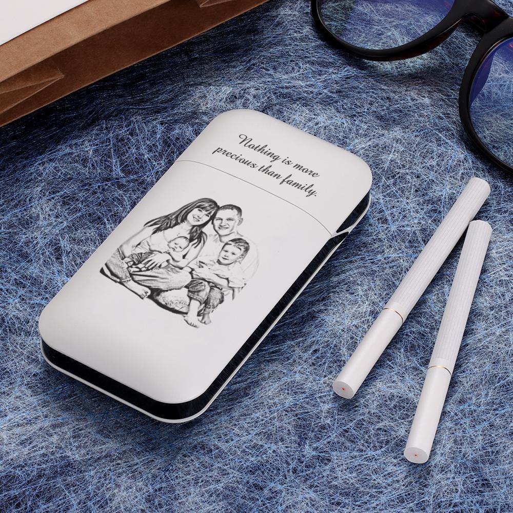 Engraved Cigarette Case with Photo Custom Cigarettes Holder - soufeelus