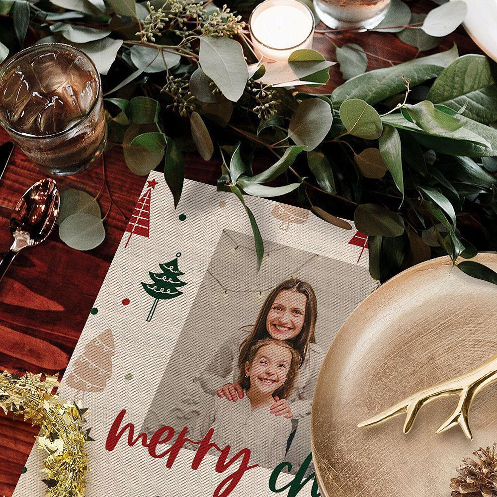 Custom Photo Engraved Christmas Placemats Gifts for Family - soufeelus