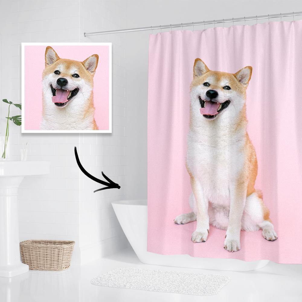 Custom Photo Shower Curtain Memorial Gift Waterproof Shower Curtain 168*183cm - soufeelus