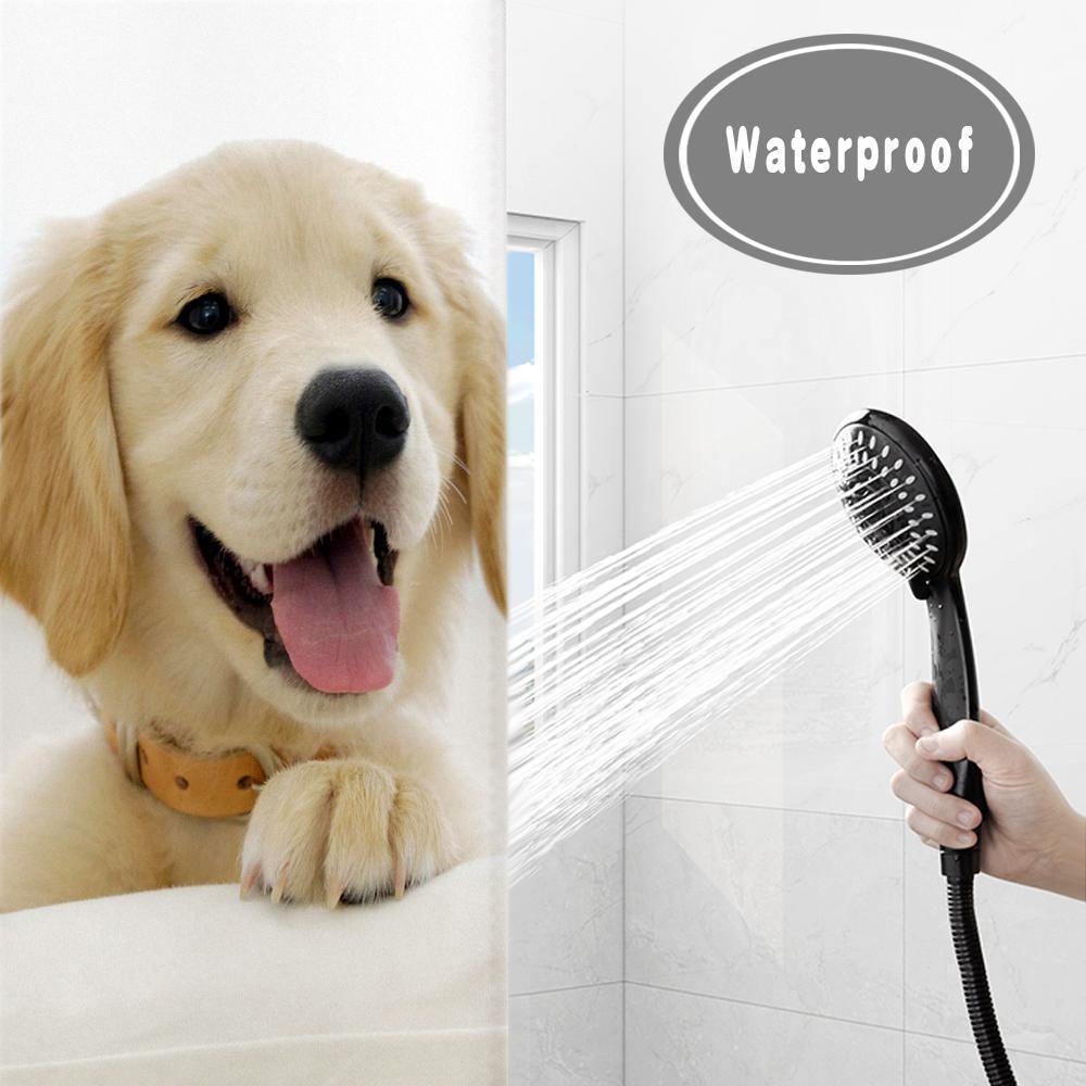 Custom Photo Shower Curtain Waterproof Shower Curtain Cute Pet 183*183cm - soufeelus