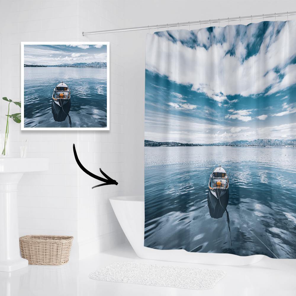 Custom Photo Shower Curtain Bathroom Decoration 140*183cm - soufeelus