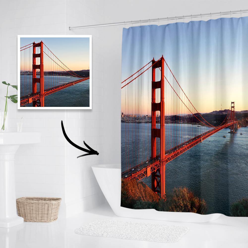 Custom Photo Shower Curtain Bathroom Decoration 168*183cm - soufeelus