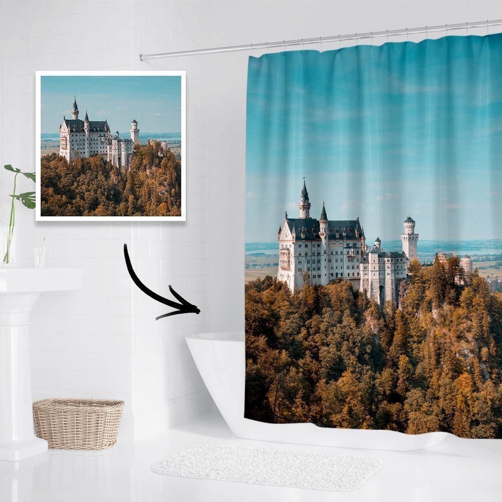 Custom Photo Shower Curtain Bathroom Decoration 183*183cm - soufeelus