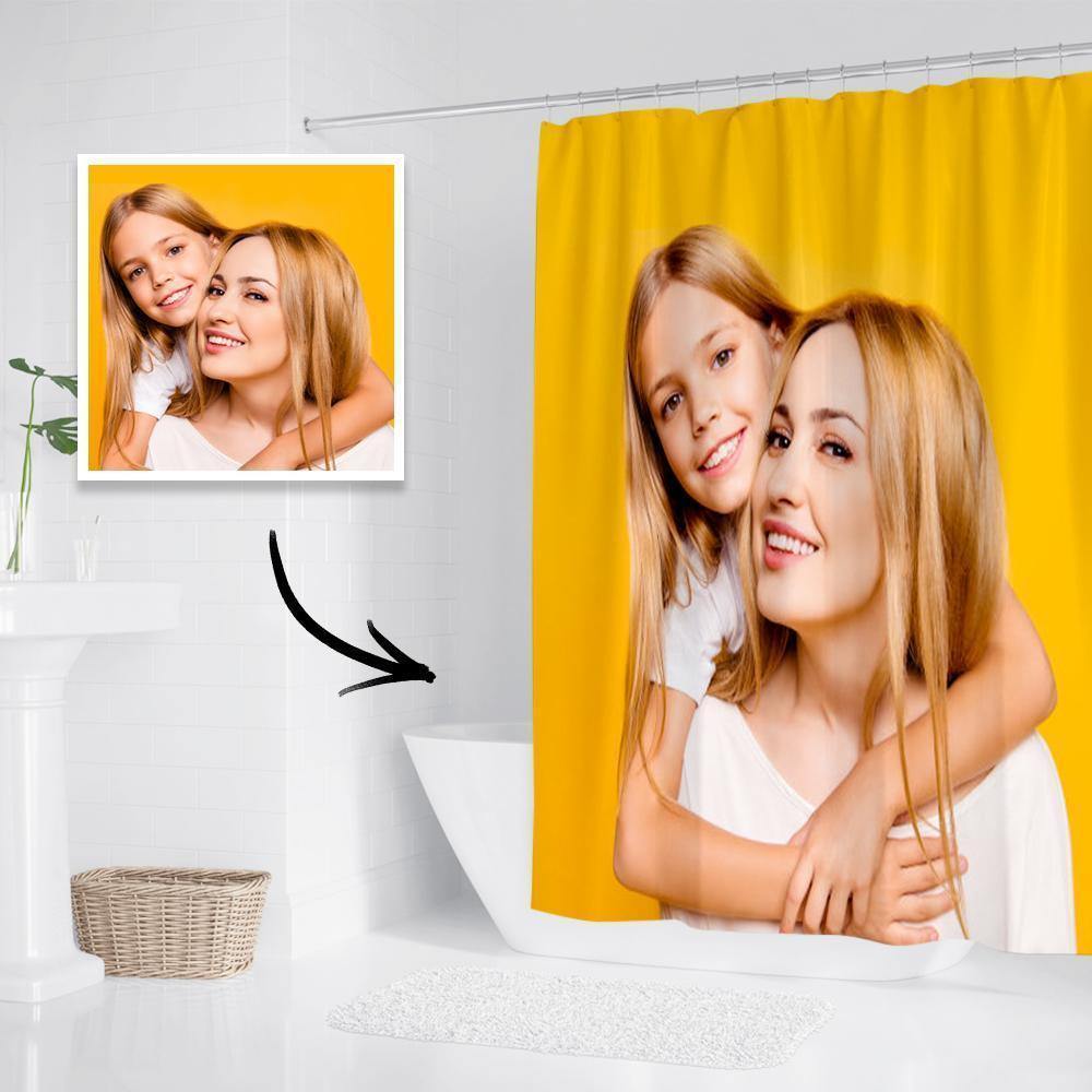 Photo Shower Curtain Custom Backdrop Polyester Waterproof 140*183cm - soufeelus