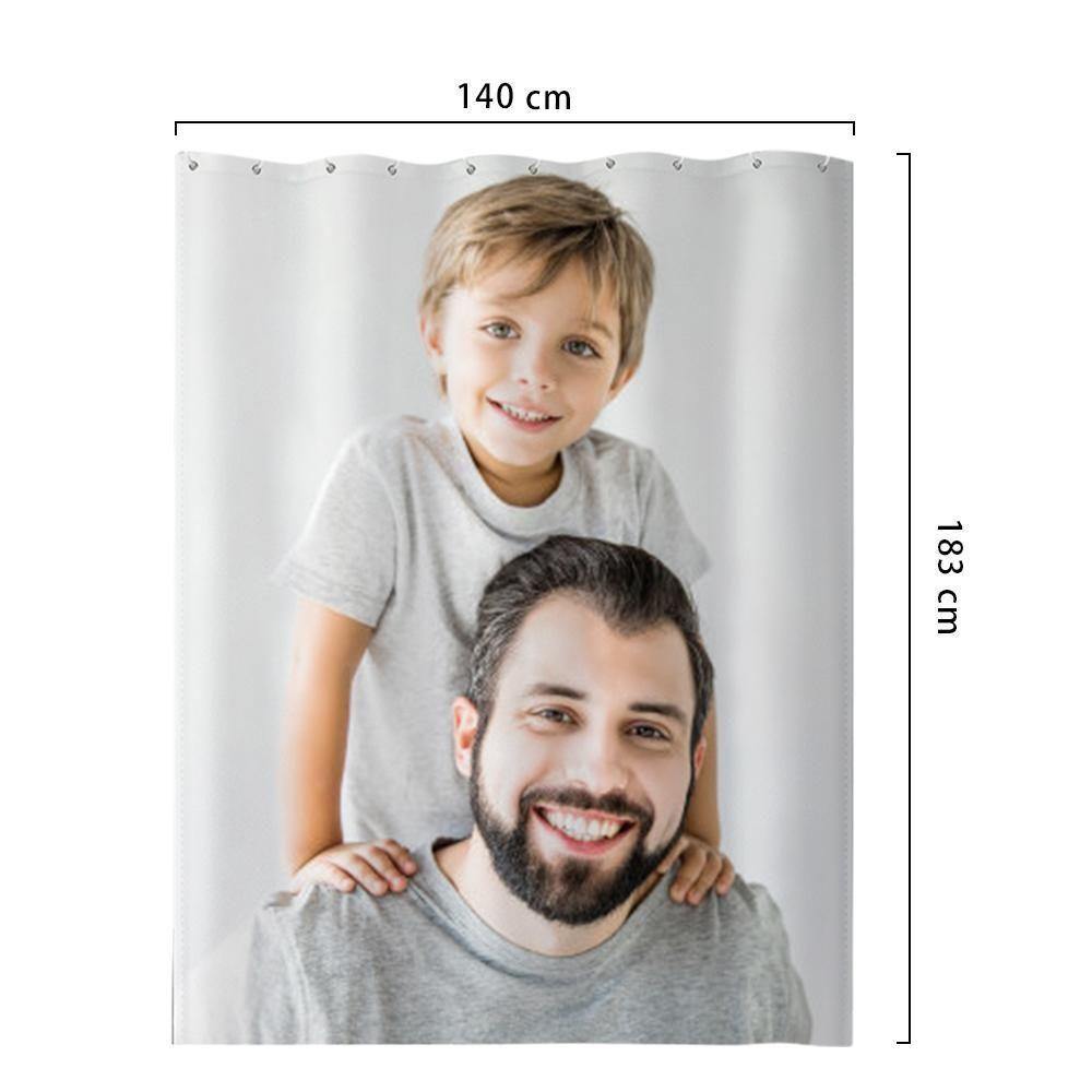 Photo Shower Curtain Custom Backdrop Polyester Waterproof 140*183cm - soufeelus