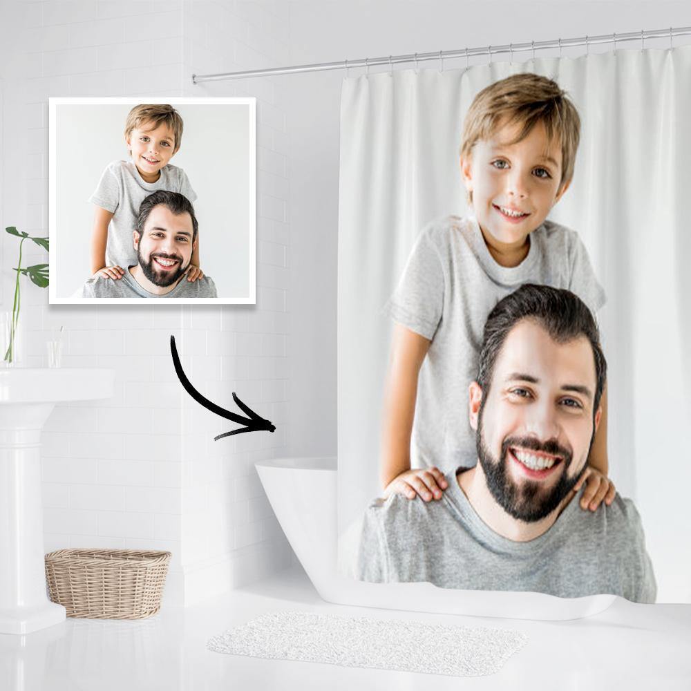 Photo Shower Curtain Custom Backdrop Polyester Waterproof 152*183cm - soufeelus