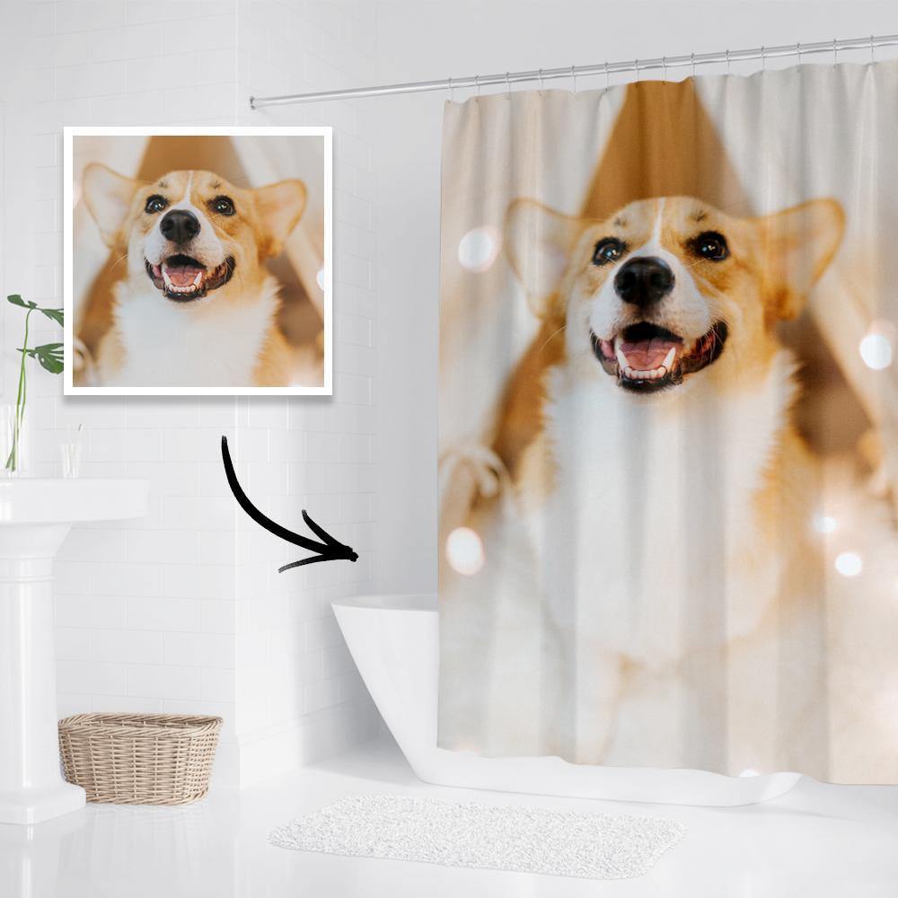 Personalised Shower Curtain Bathroom Decor Gift For Family 122*183cm - soufeelus