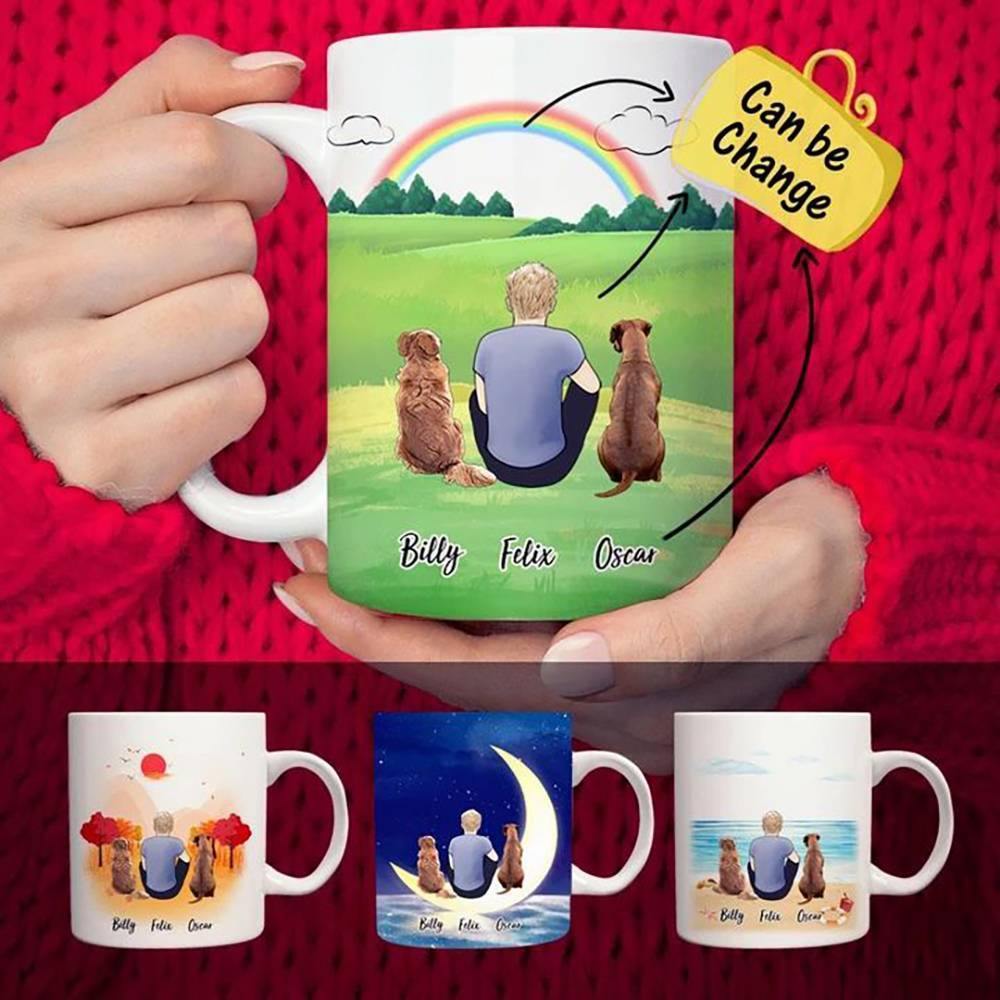 Personalised Dog And Dog Owner Coffee Mugs - soufeelus