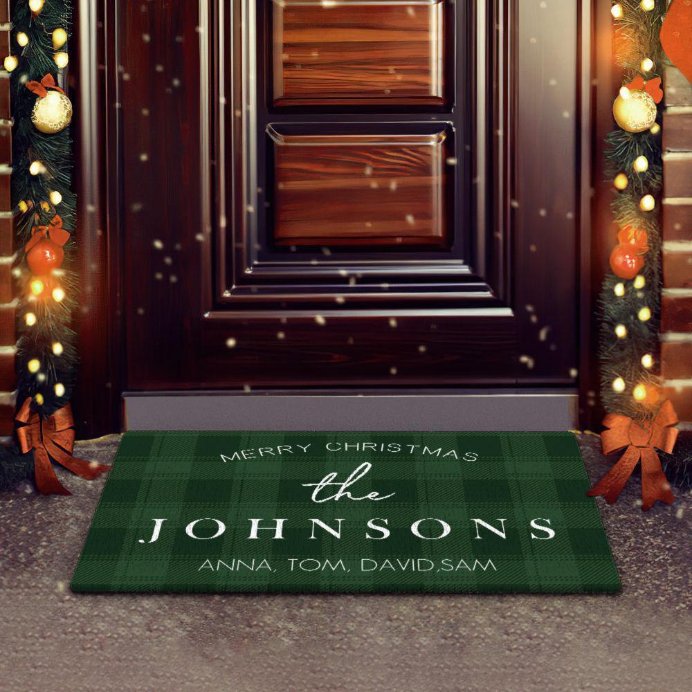 Custom Engraved Floor Mat for Christmas Gifts Green-40?á60cm - soufeelus