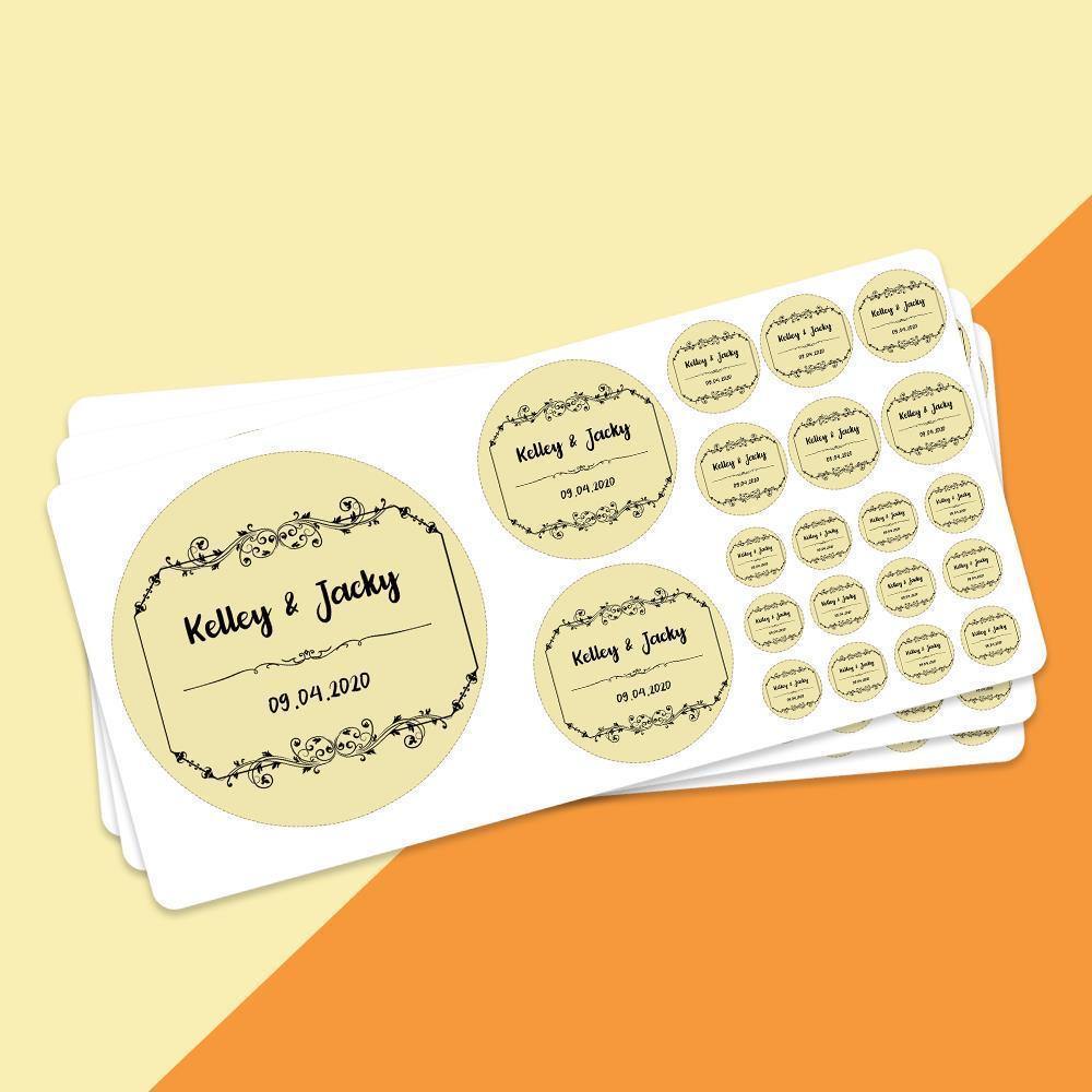 Gifts Sticker Custom Gifts Labels  Yellow - soufeelus